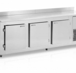 Balcão de Serviço Refrigerado Inox - 2,55m Ref. GBFE-255