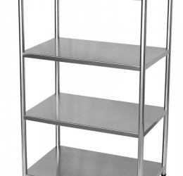 Estante 5 prateleiras inox lisa 1200x400x1800