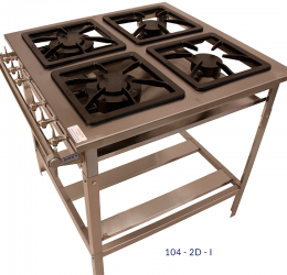 Fogão - 4 Bocas - Linha Stand Inox Ref. 104-2D-I